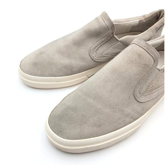 Vince Fairfax Suede Slip-On Sneaker Shoes Round Toe Men's Smoke Size US8M EU41 - Picture 12 of 12